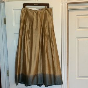 Calypso maxi silk shantung skirt